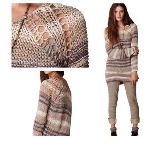 Free People open knit sweater M